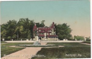 4125.110 Ambler Pa Postcard_Residence of Dr Mattison