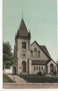 4125.16 Ambler Pa Postcard_First Presbyterian Church