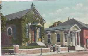 4125.58 Ambler Pa Postcard_First National Bank & Post Office_circa 1905