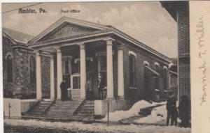 4125.59 Ambler Pa Postcard_Post Office_circa 1907