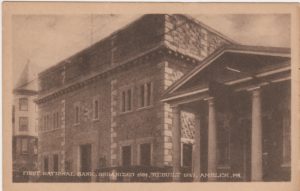 4125.63 Ambler Pa Postcard_First National Bank_Organized 1894 Rebuilt 1923