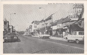 4125.71 Ambler Pa Postcard_Butler Ae Business District_circa 1964