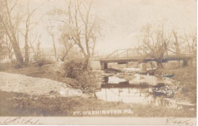 4500_089_Ft Washington PA Postcard_Bridge Over Sandy Run Creek_Circa 1907